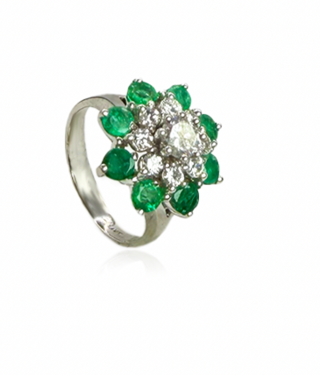 Diamond and Emerald Ring