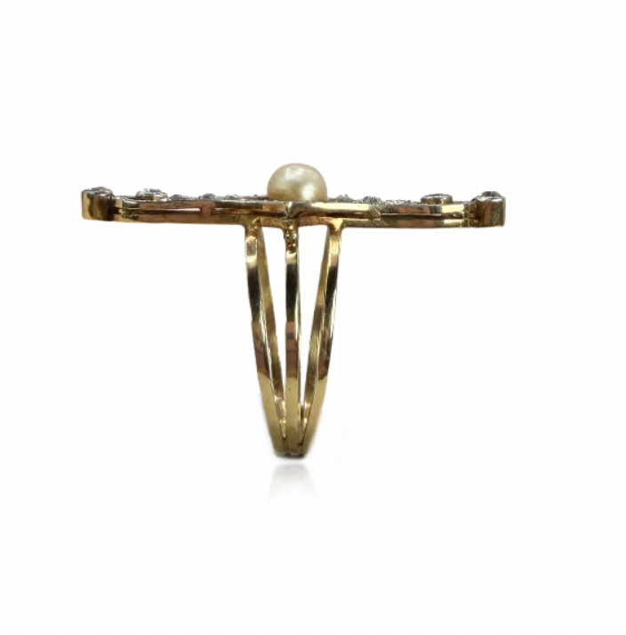 Diamond and Pearl Ring