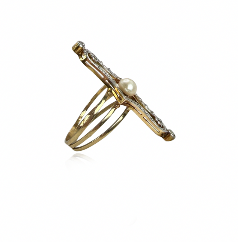 Diamond and Pearl Ring