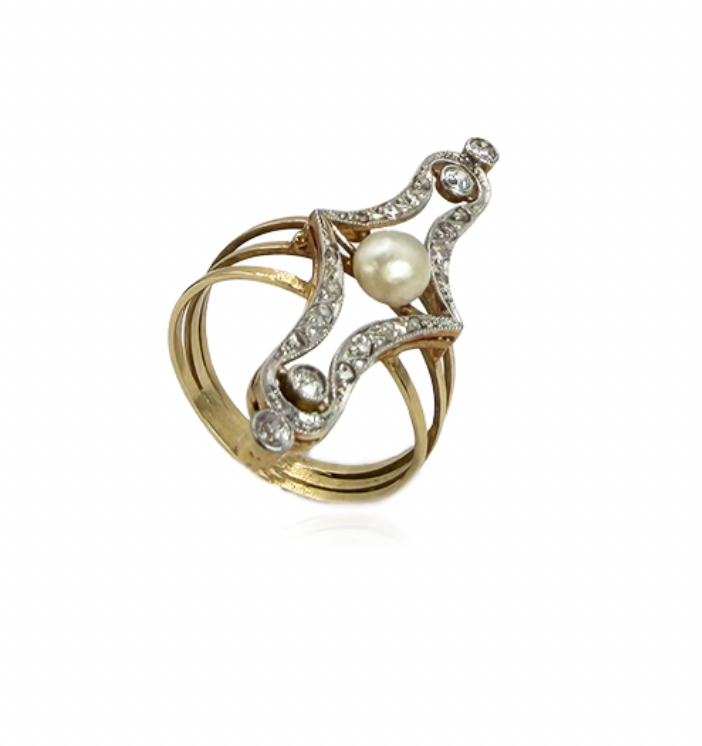 Diamond and Pearl Ring