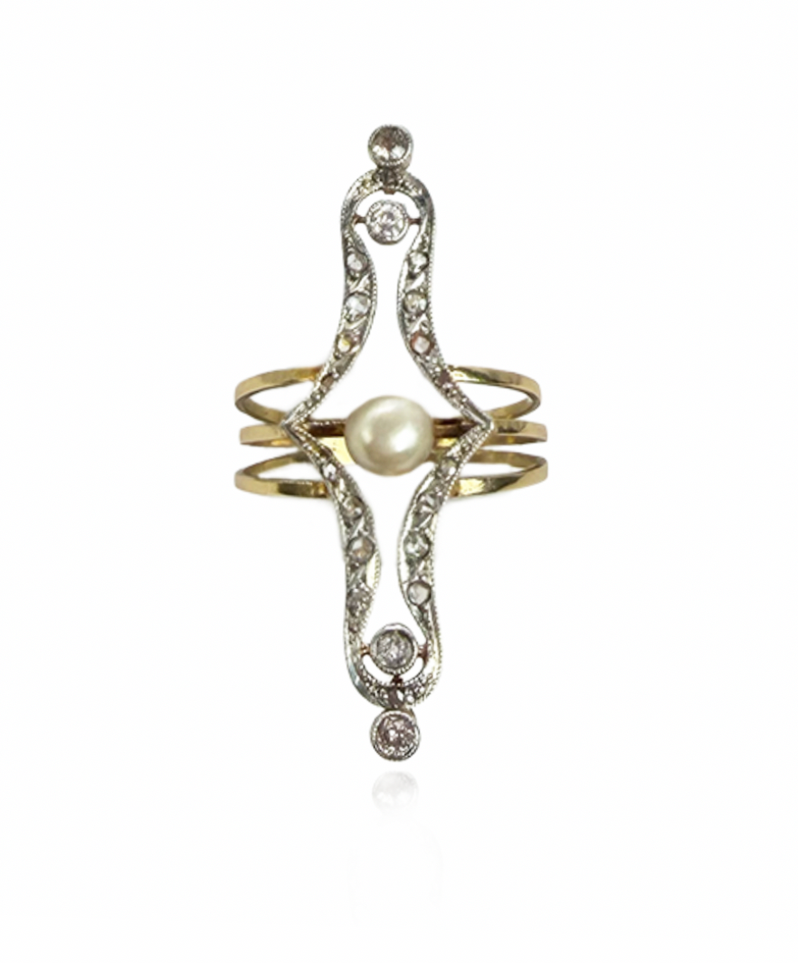 Diamond and Pearl Ring