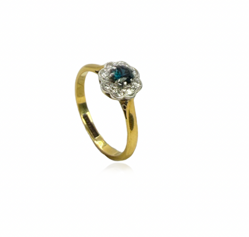 Diamond and Sapphire Ring