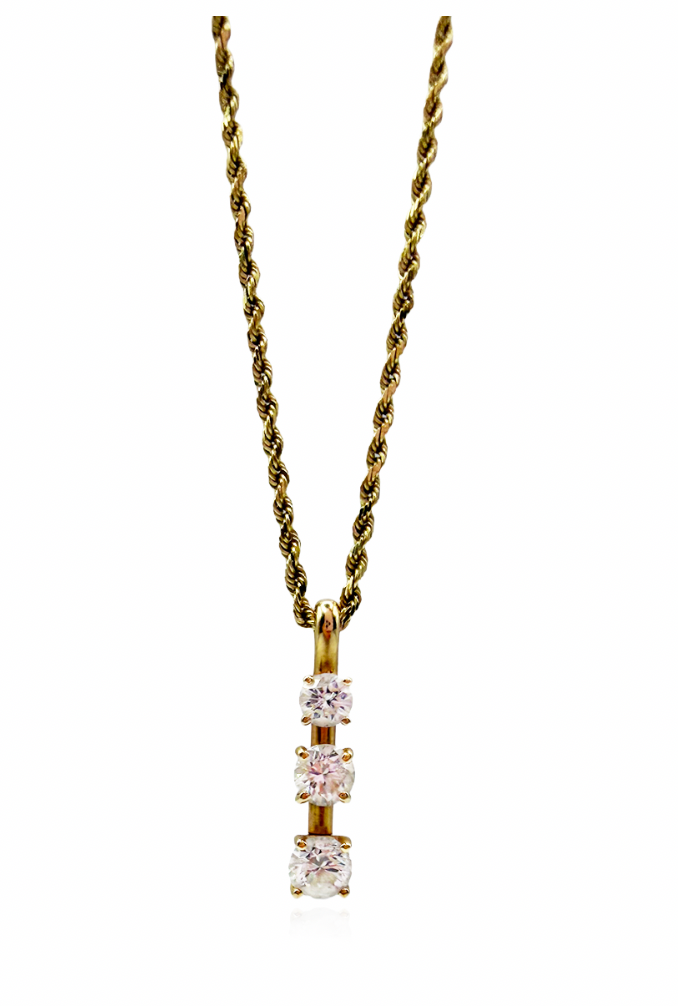 Diamond Drop Pendant Necklace
