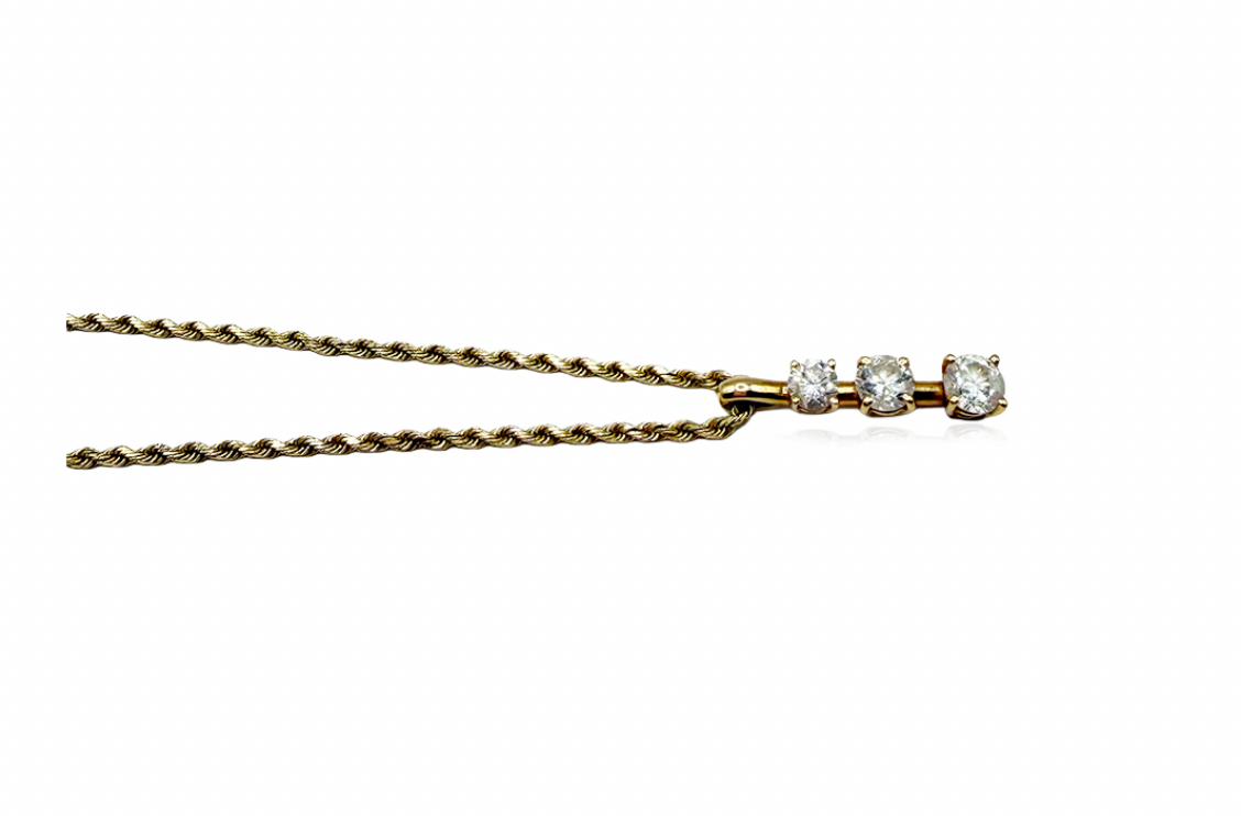 Diamond Drop Pendant Necklace