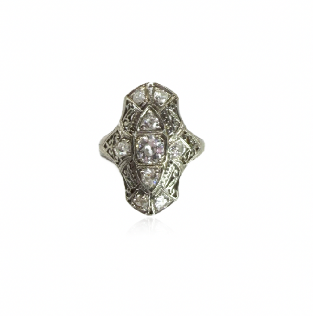 Filagree Diamond Ring