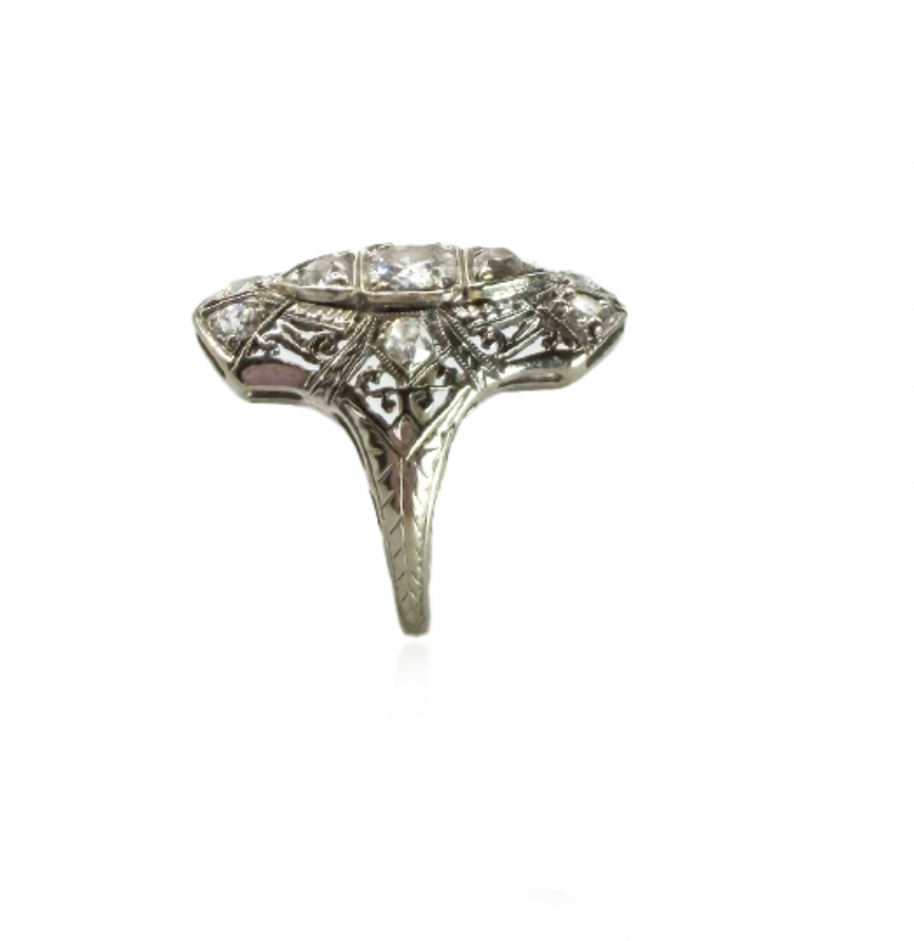 Filagree Diamond Ring