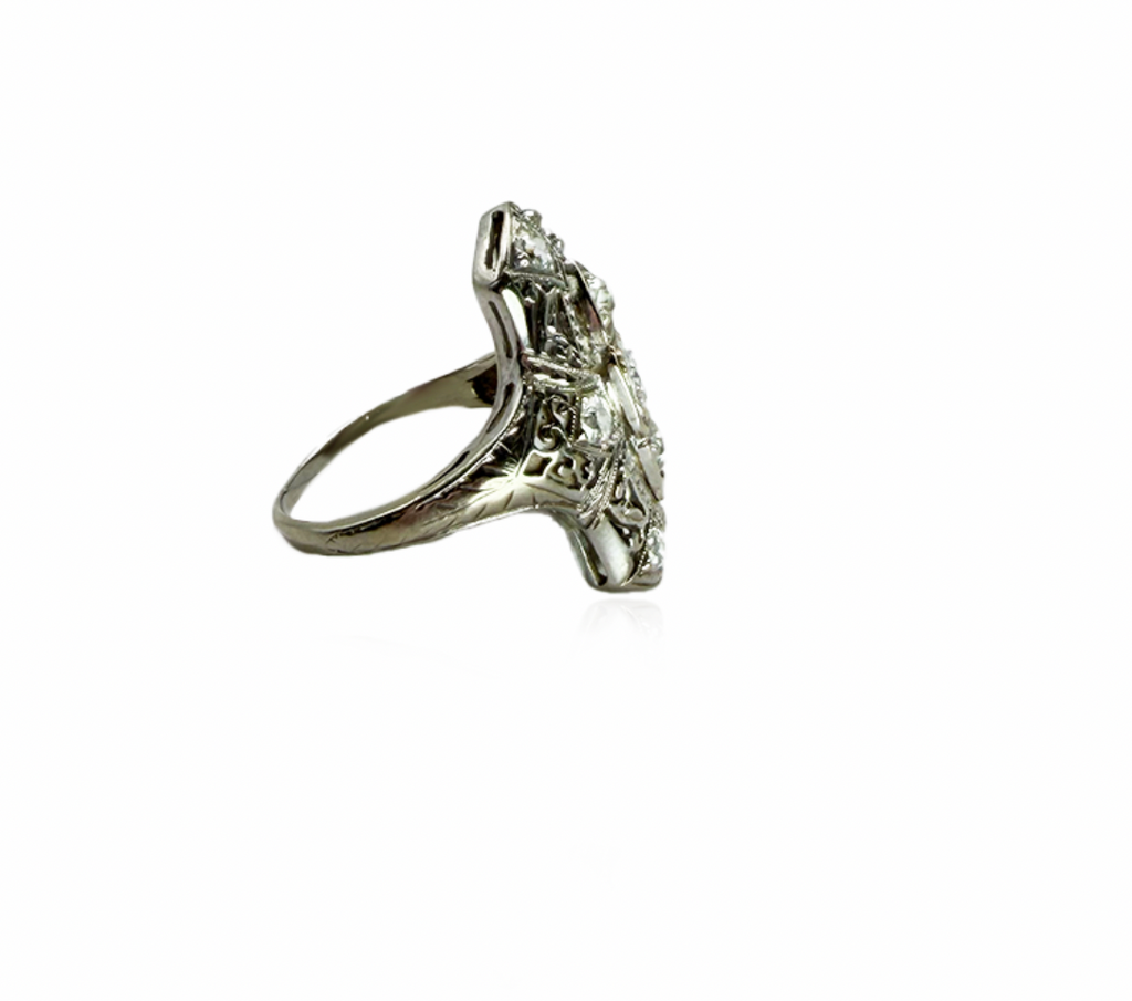 Filagree Diamond Ring