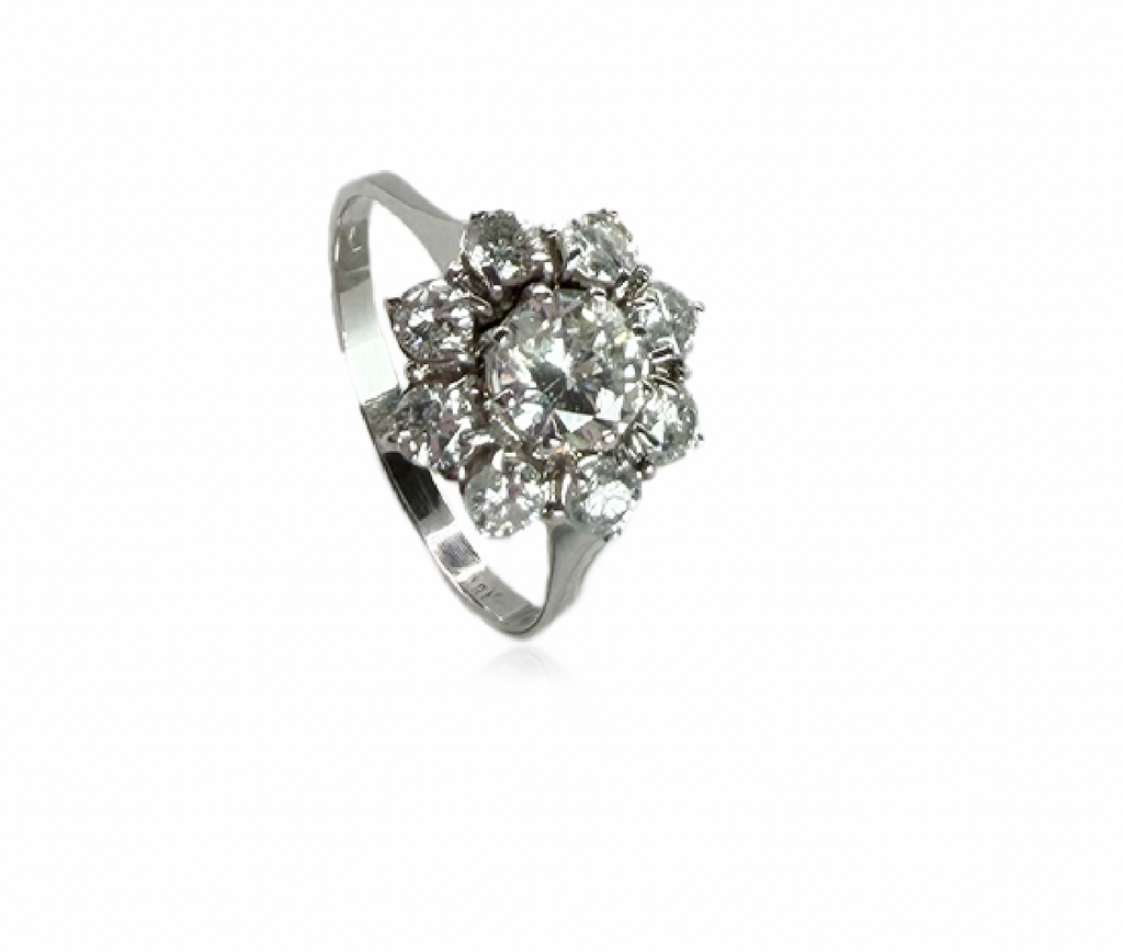 Diamond Cluster Flower Ring