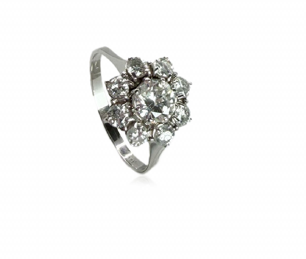 Diamond Cluster Flower Ring