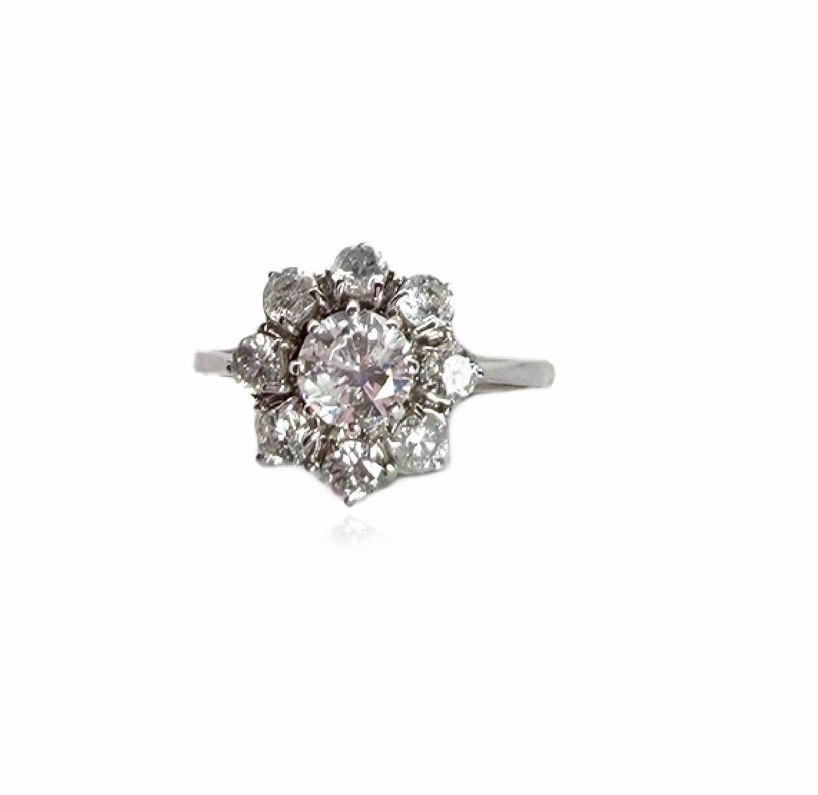 Diamond Cluster Flower Ring