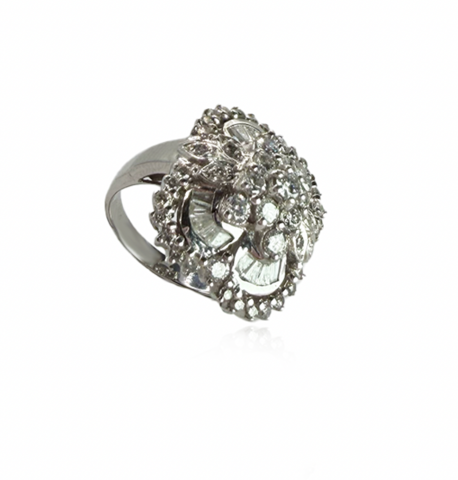 Diamond Flower Ring