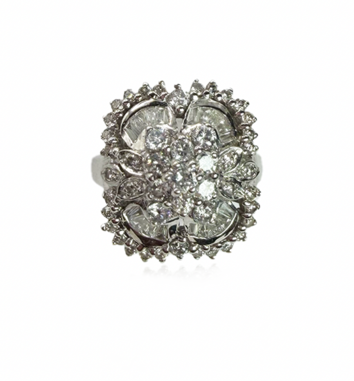 Diamond Flower Ring