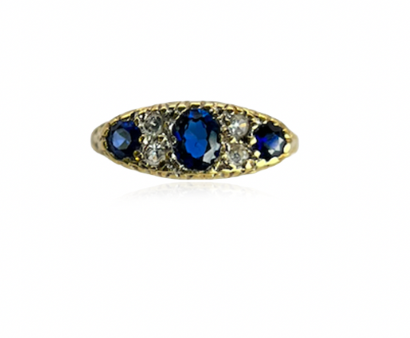 Ceylon Sapphire and Diamond Ring